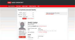 Desktop Screenshot of fakenamegenerator.com