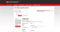 Desktop Screenshot of de.fakenamegenerator.com